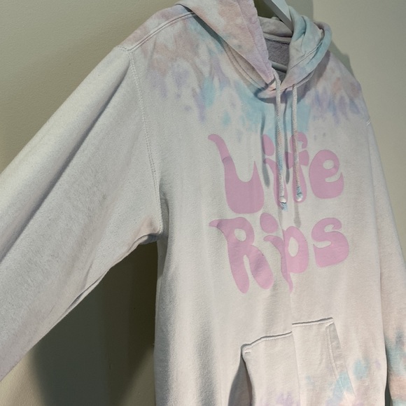 Mens "Life Rips" Hoodie Large - Picture 3 of 4